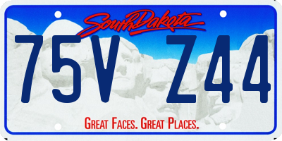 SD license plate 75VZ44