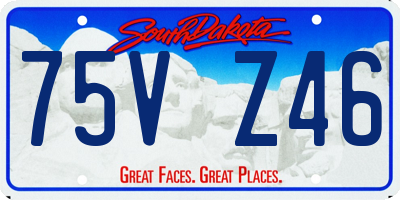 SD license plate 75VZ46