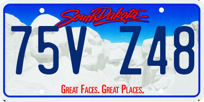 SD license plate 75VZ48