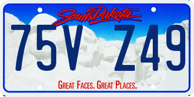 SD license plate 75VZ49