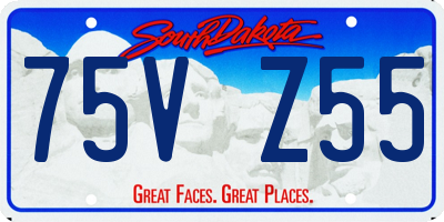 SD license plate 75VZ55