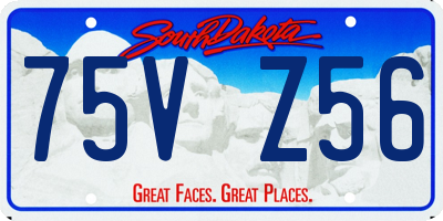 SD license plate 75VZ56