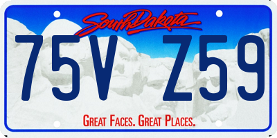 SD license plate 75VZ59