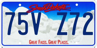 SD license plate 75VZ72