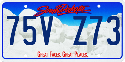 SD license plate 75VZ73