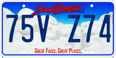SD license plate 75VZ74