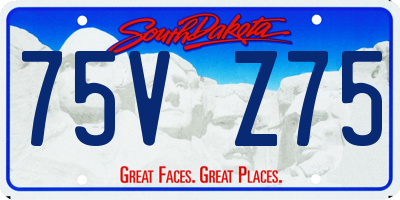 SD license plate 75VZ75
