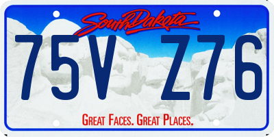 SD license plate 75VZ76