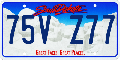 SD license plate 75VZ77