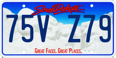 SD license plate 75VZ79