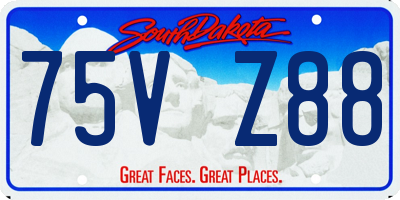SD license plate 75VZ88