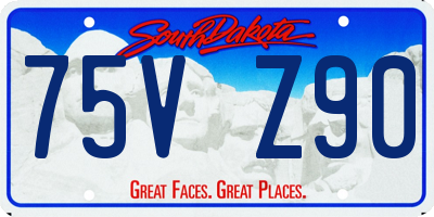SD license plate 75VZ90