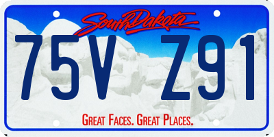 SD license plate 75VZ91
