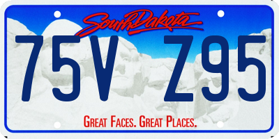 SD license plate 75VZ95