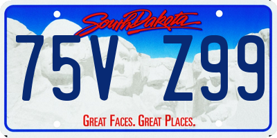 SD license plate 75VZ99