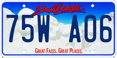 SD license plate 75WA06