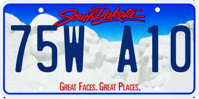 SD license plate 75WA10