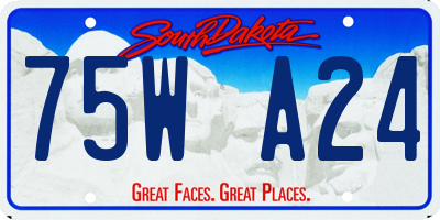 SD license plate 75WA24
