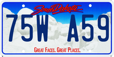 SD license plate 75WA59