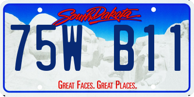 SD license plate 75WB11