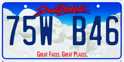 SD license plate 75WB46