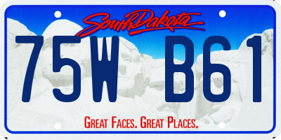 SD license plate 75WB61