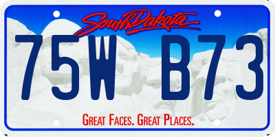 SD license plate 75WB73