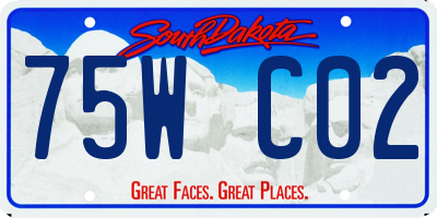 SD license plate 75WC02
