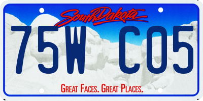 SD license plate 75WC05