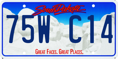 SD license plate 75WC14