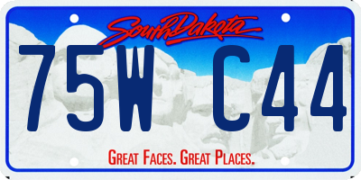 SD license plate 75WC44