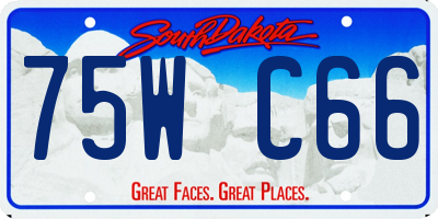 SD license plate 75WC66