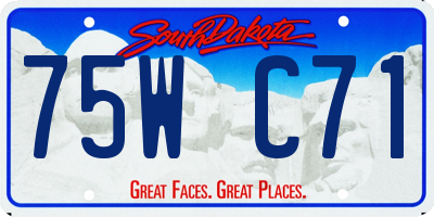SD license plate 75WC71