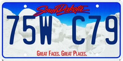 SD license plate 75WC79