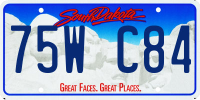 SD license plate 75WC84