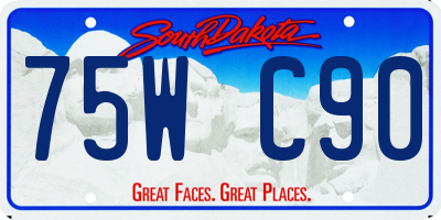SD license plate 75WC90