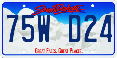 SD license plate 75WD24