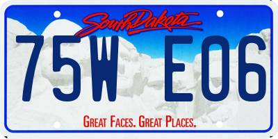 SD license plate 75WE06