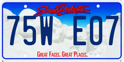 SD license plate 75WE07