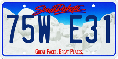 SD license plate 75WE31