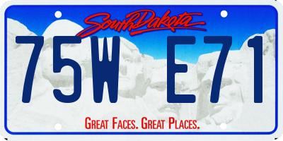 SD license plate 75WE71