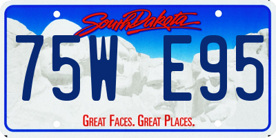 SD license plate 75WE95