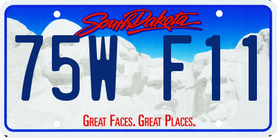 SD license plate 75WF11