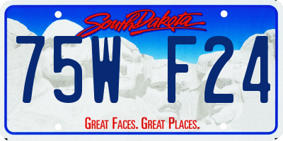 SD license plate 75WF24