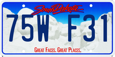 SD license plate 75WF31