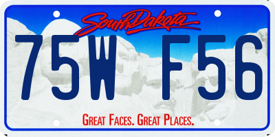 SD license plate 75WF56