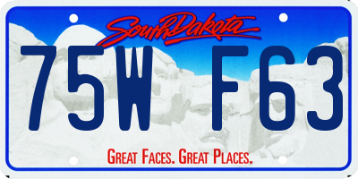 SD license plate 75WF63