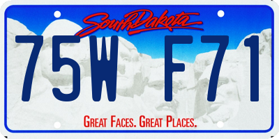 SD license plate 75WF71