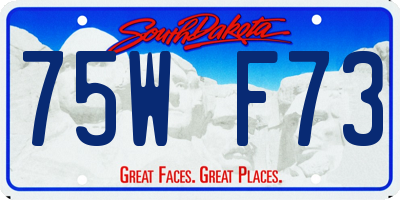 SD license plate 75WF73