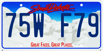 SD license plate 75WF79